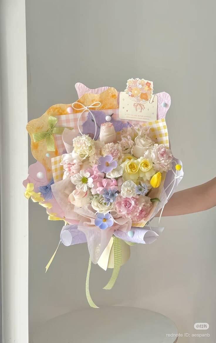 Bó Hoa Lụa Handmade Scrapbook