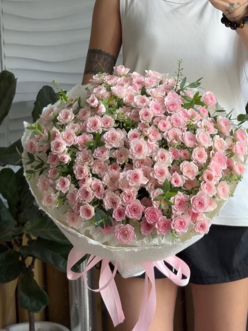 Bó Hồng Leo Hồng Phấn Cỡ Lớn — ảnh 3