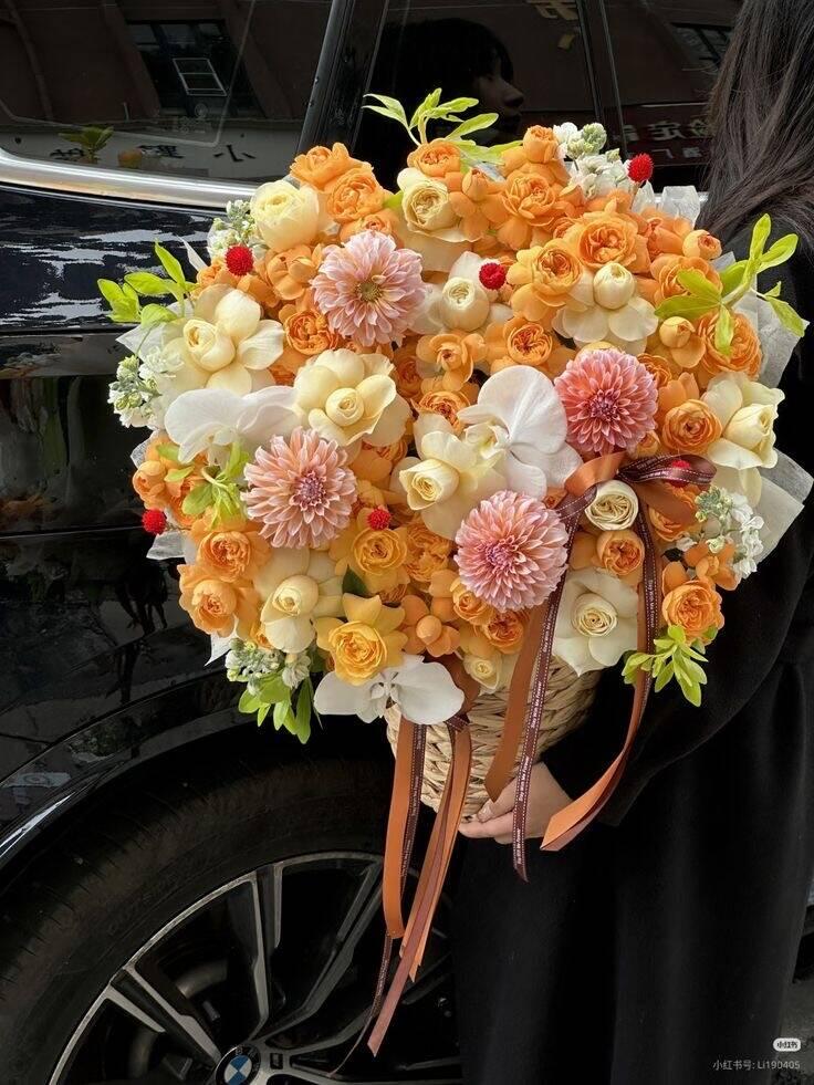 Lẵng Hoa Cam Khai Trương Thịnh Vượng