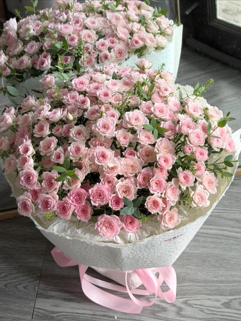 Bó Hồng Leo Hồng Phấn Cỡ Lớn — ảnh 4