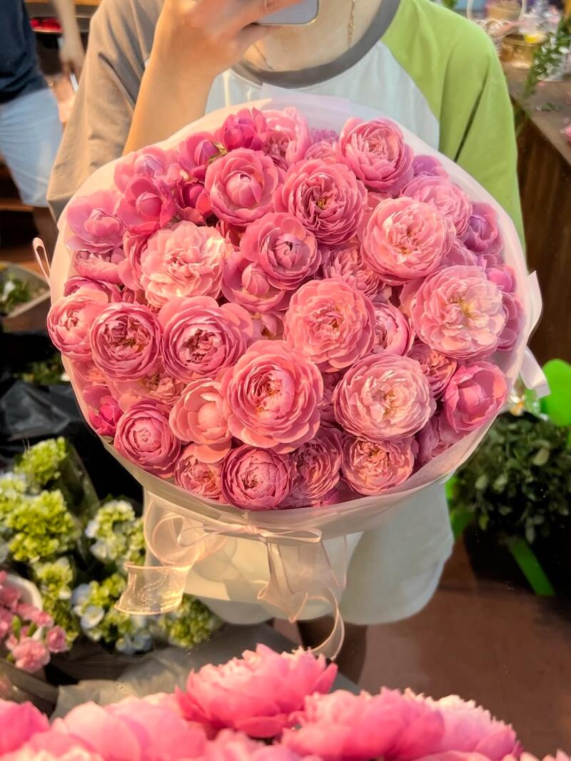 Bó Hồng Vườn Hồng Sen Cỡ Lớn — ảnh 5