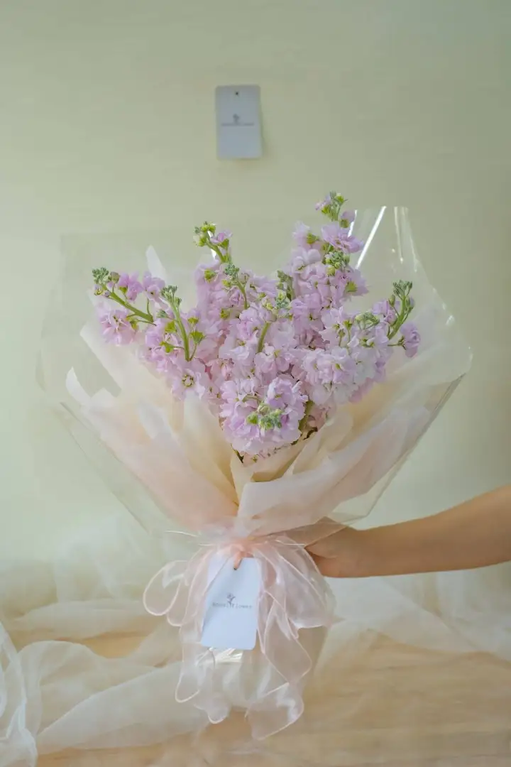 Dreamy Blush Pink Violet Bouquet