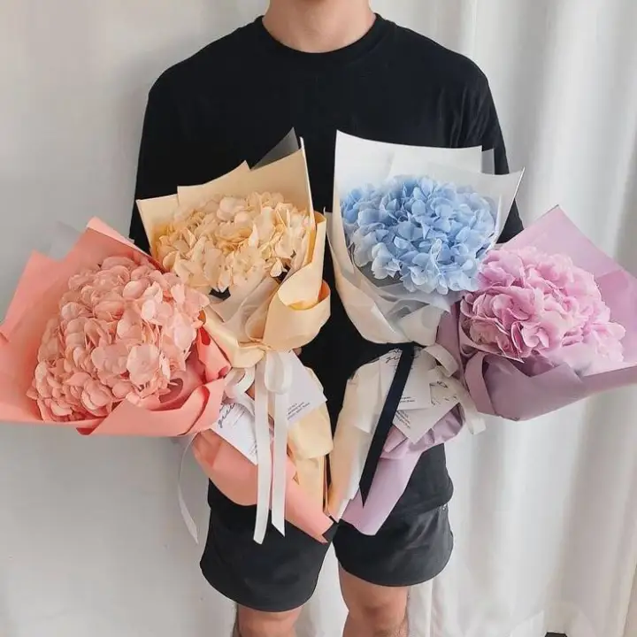 Single Stem Pastel Hydrangea Bouquet