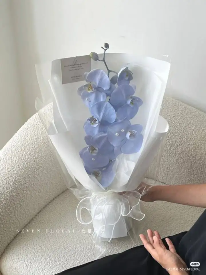 Jewelled Blue Phalaenopsis Orchid Bouquet