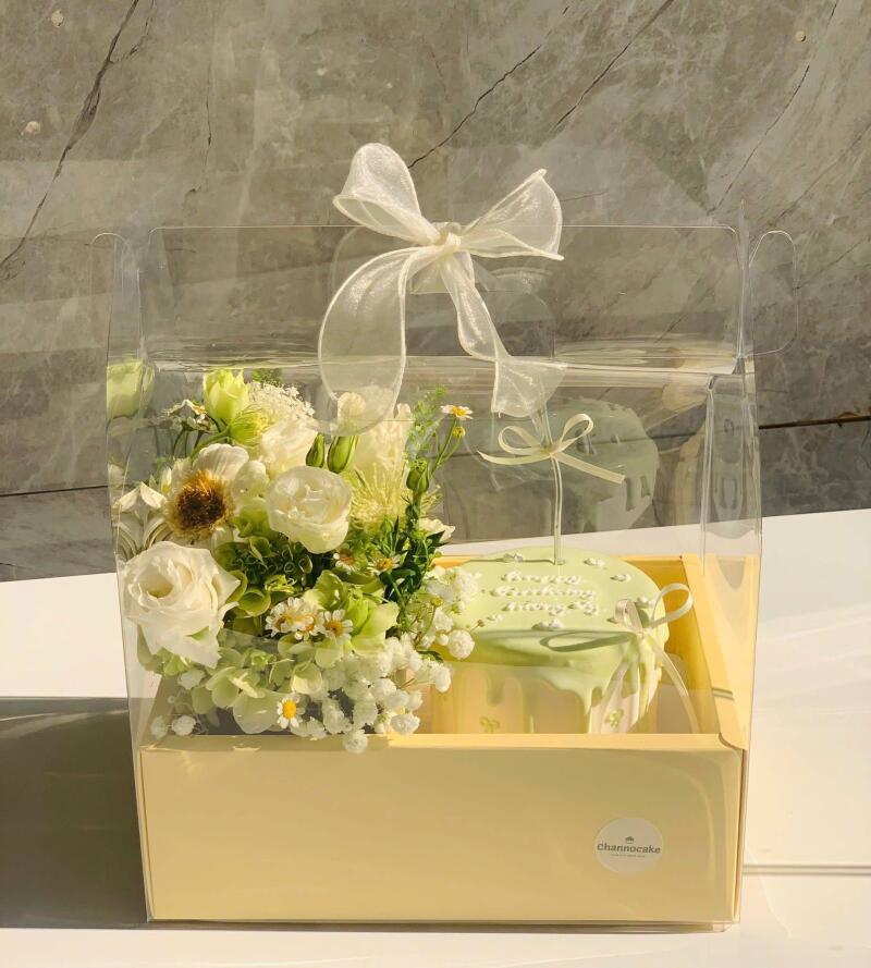 Set Quà Hoa Trắng Bánh Mint Thanh Mát