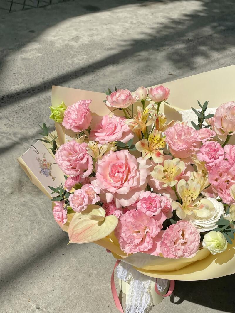 Bó Cát Tường Hồng Mix Lan Chi — ảnh 2