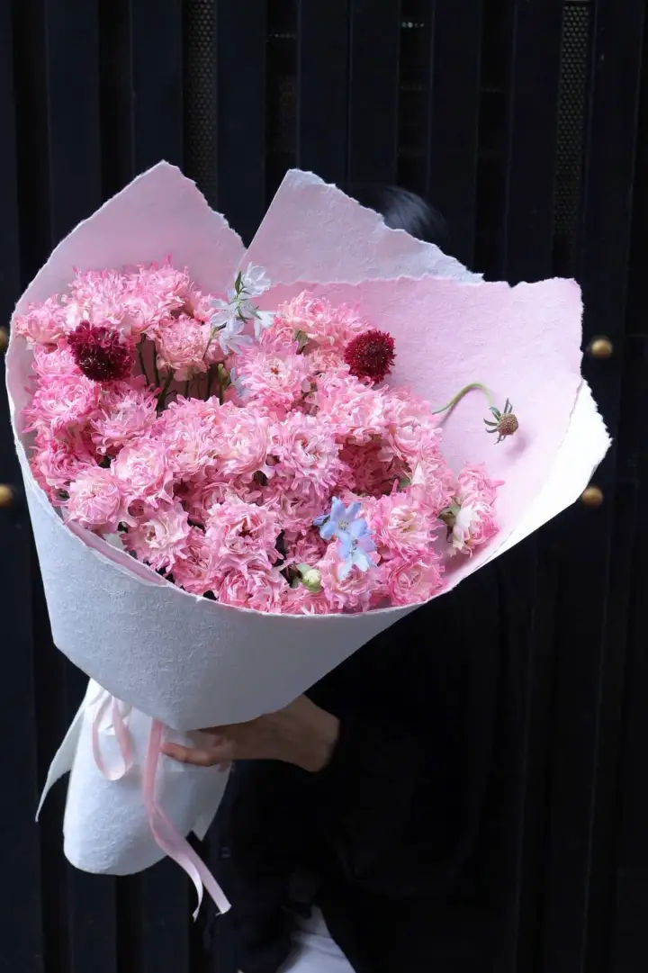 Pink Hyacinth Bouquet in Handmade Paper
