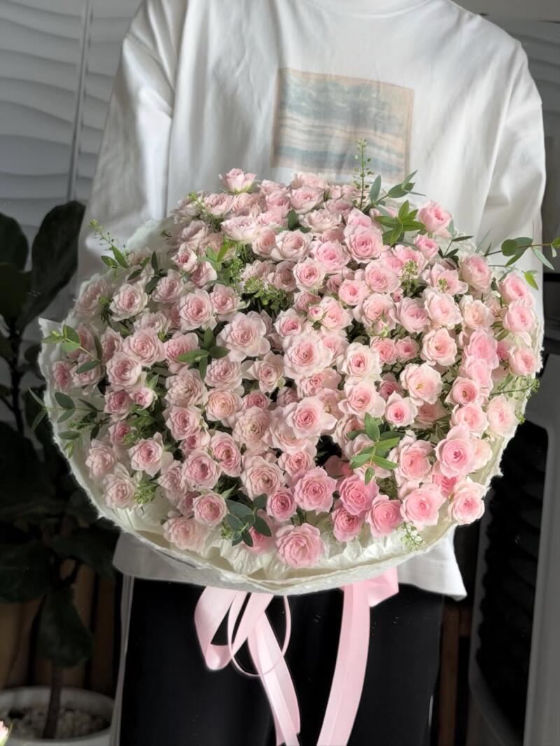 Bó Hồng Leo Hồng Phấn Cỡ Lớn — ảnh 5