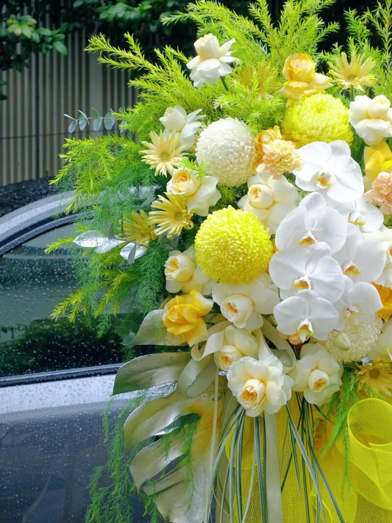 Kệ Hoa Chúc Mừng Vàng Chanh Lan Hồ Điệp — ảnh 2