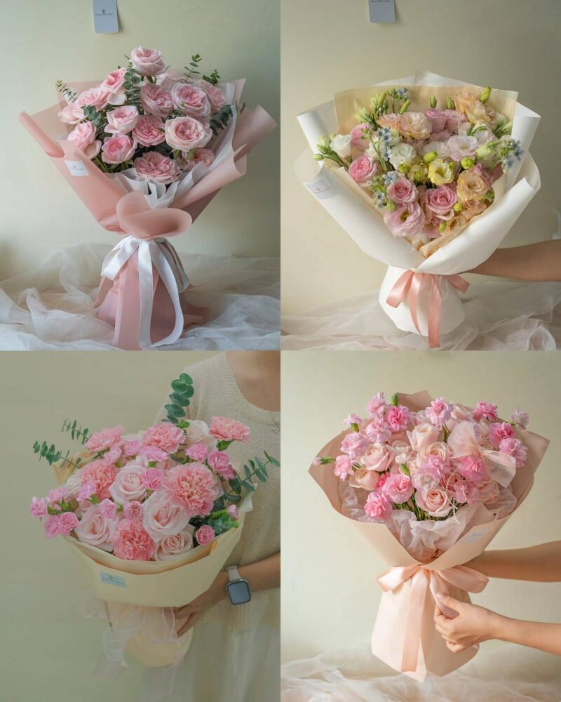 Bó Hồng Ohara Cẩm Chướng Phấn