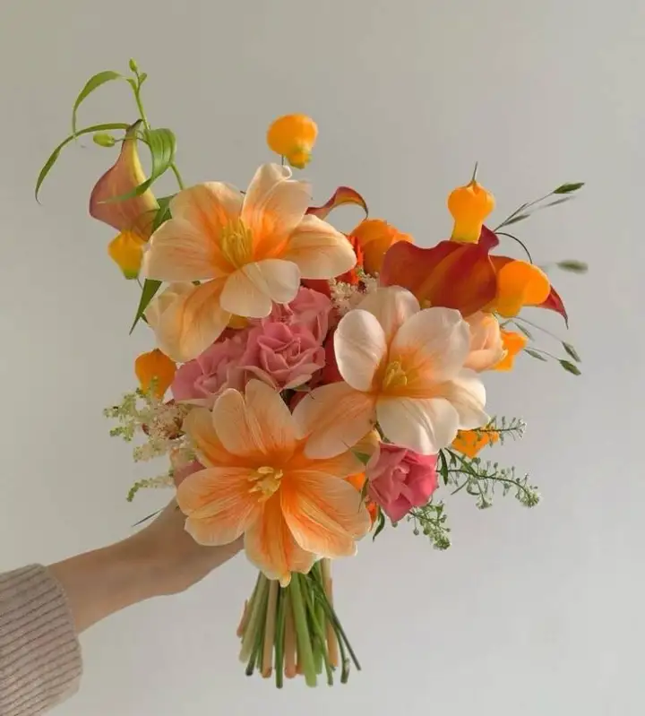 Radiant Peach Bridal Bouquet