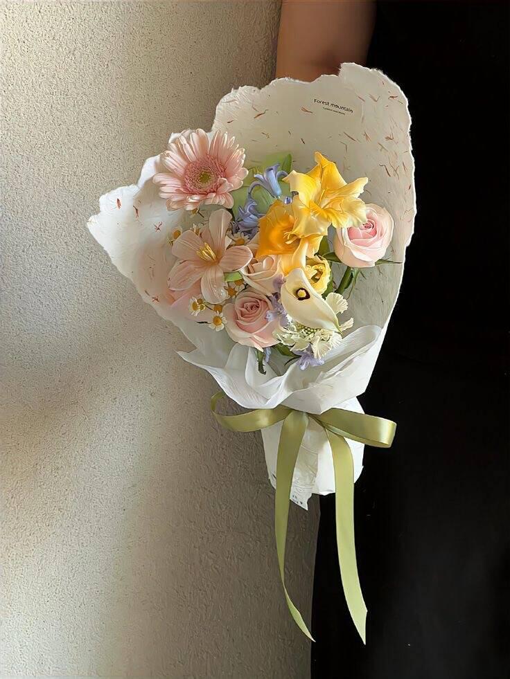 Bó Pastel Rum Trắng Nắng Mai