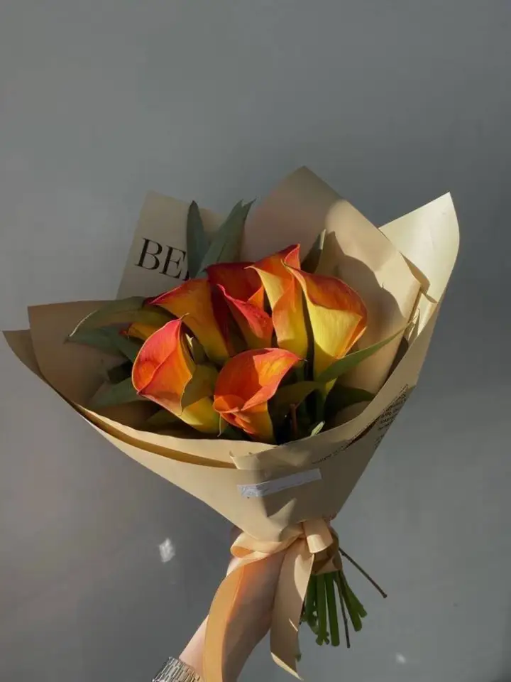 Sunset Orange Calla Lily Bouquet