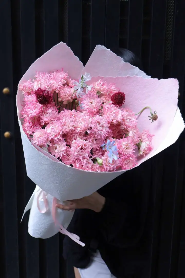 Pink Hyacinth Bouquet in Handmade Paper — photo 4