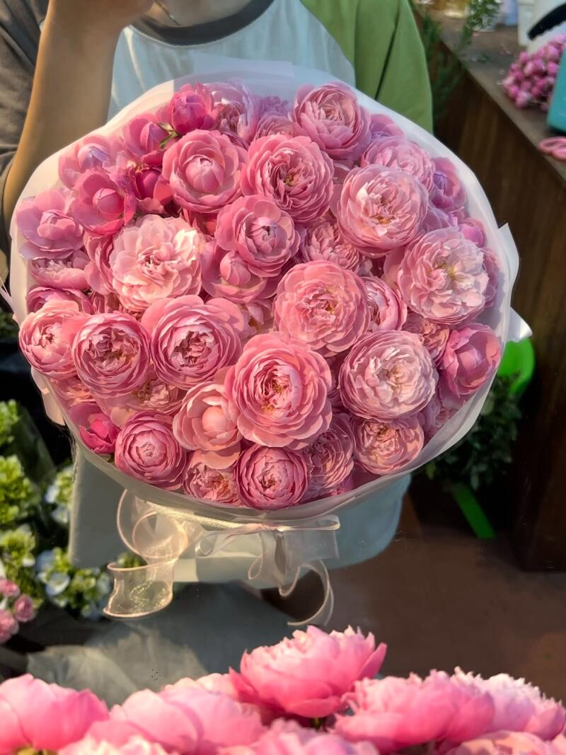 Bó Hồng Vườn Hồng Sen Cỡ Lớn — ảnh 4