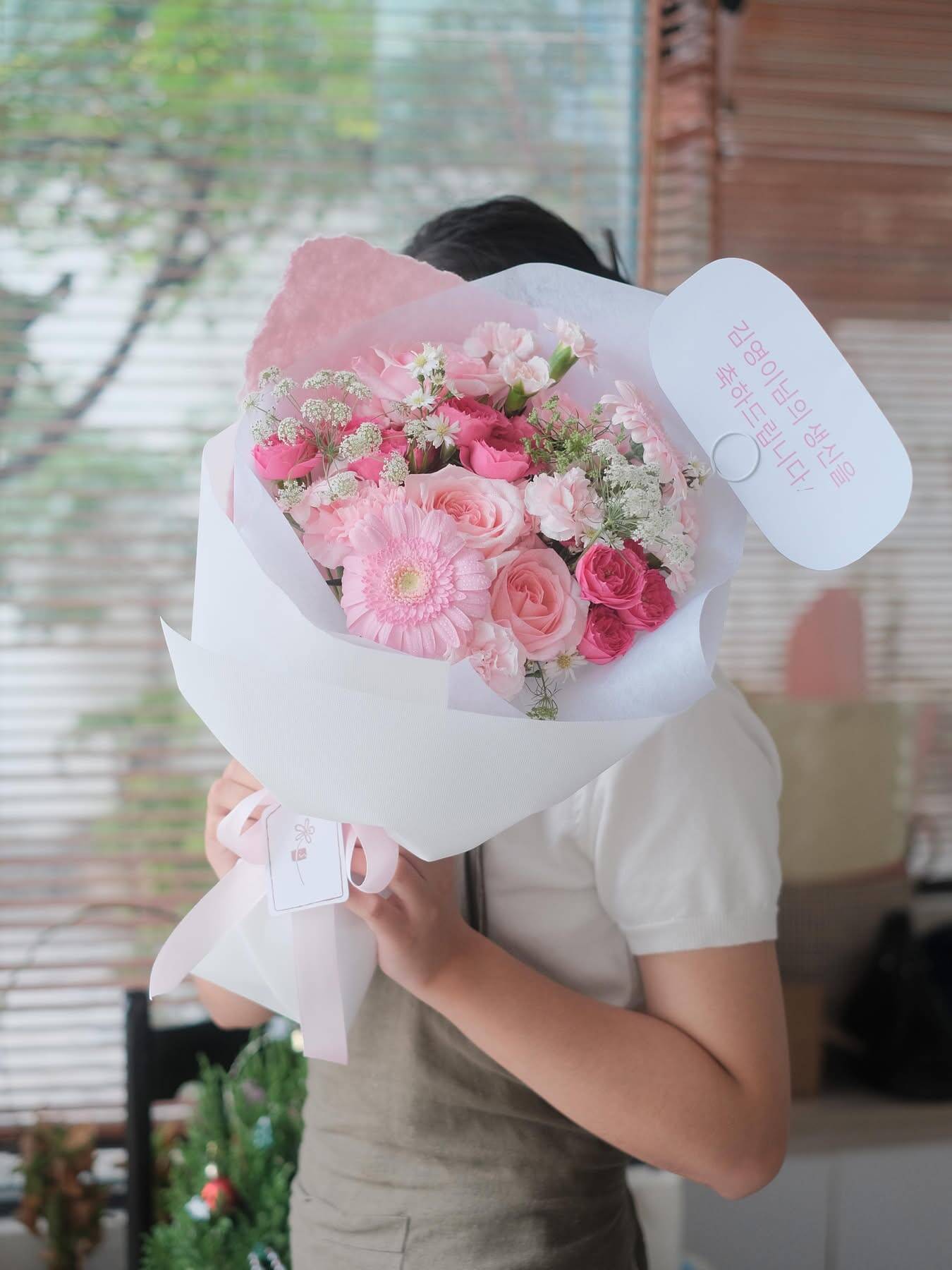 Bó Sinh Nhật Hồng Hàn Quốc Dịu Dàng