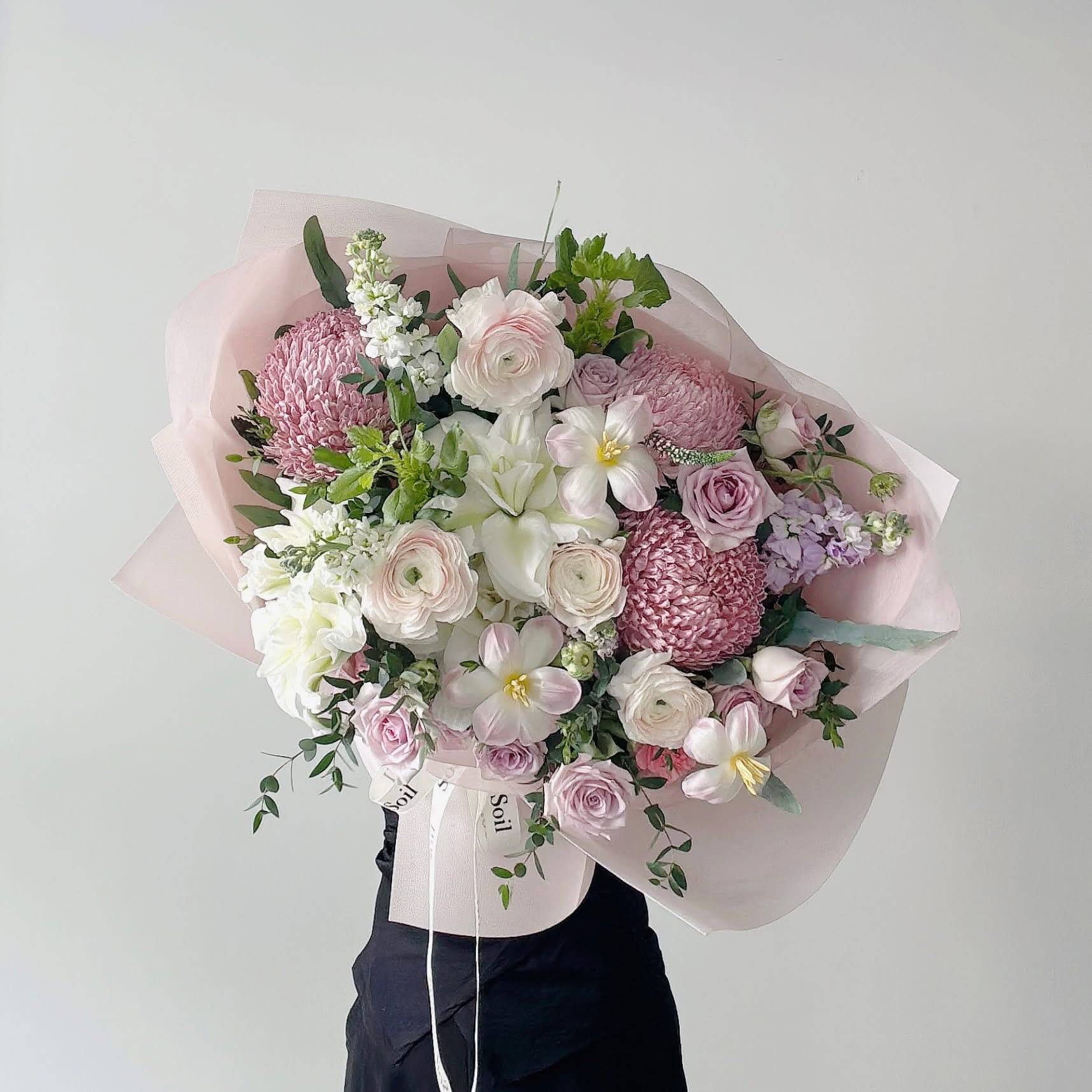 Bó Cúc Mẫu Đơn Mao Lương Dịu Tím