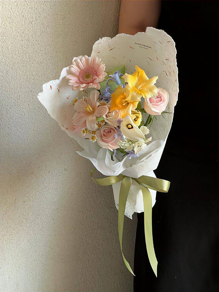 Bó Pastel Rum Trắng Nắng Mai