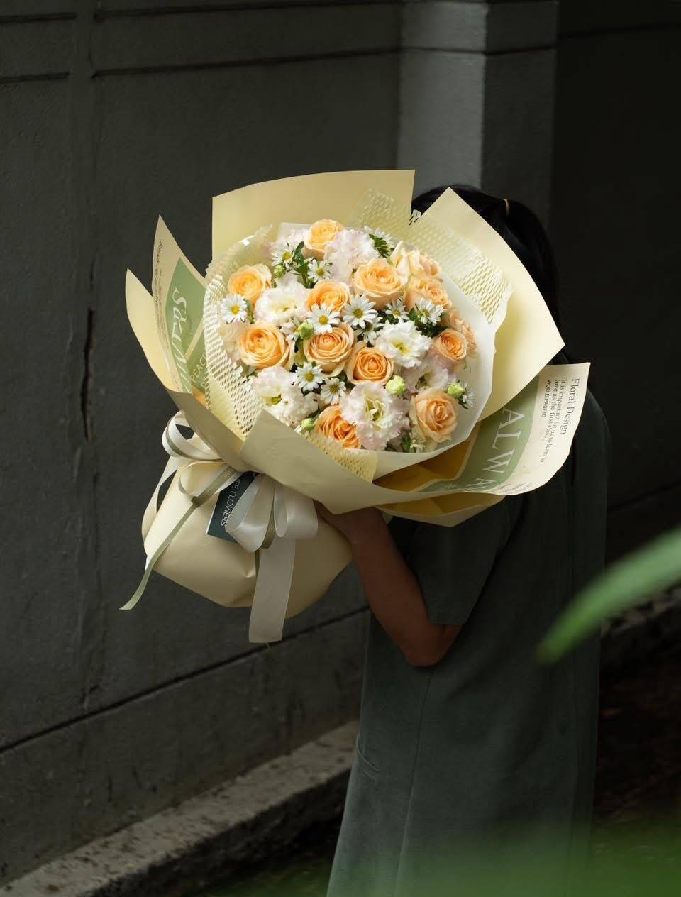 Bó Hồng Cam Cát Tường Nắng Mai