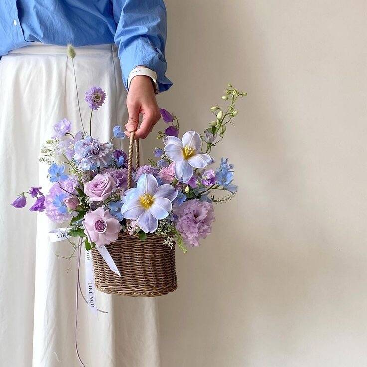 Giỏ Hoa Tím Lavender Like You