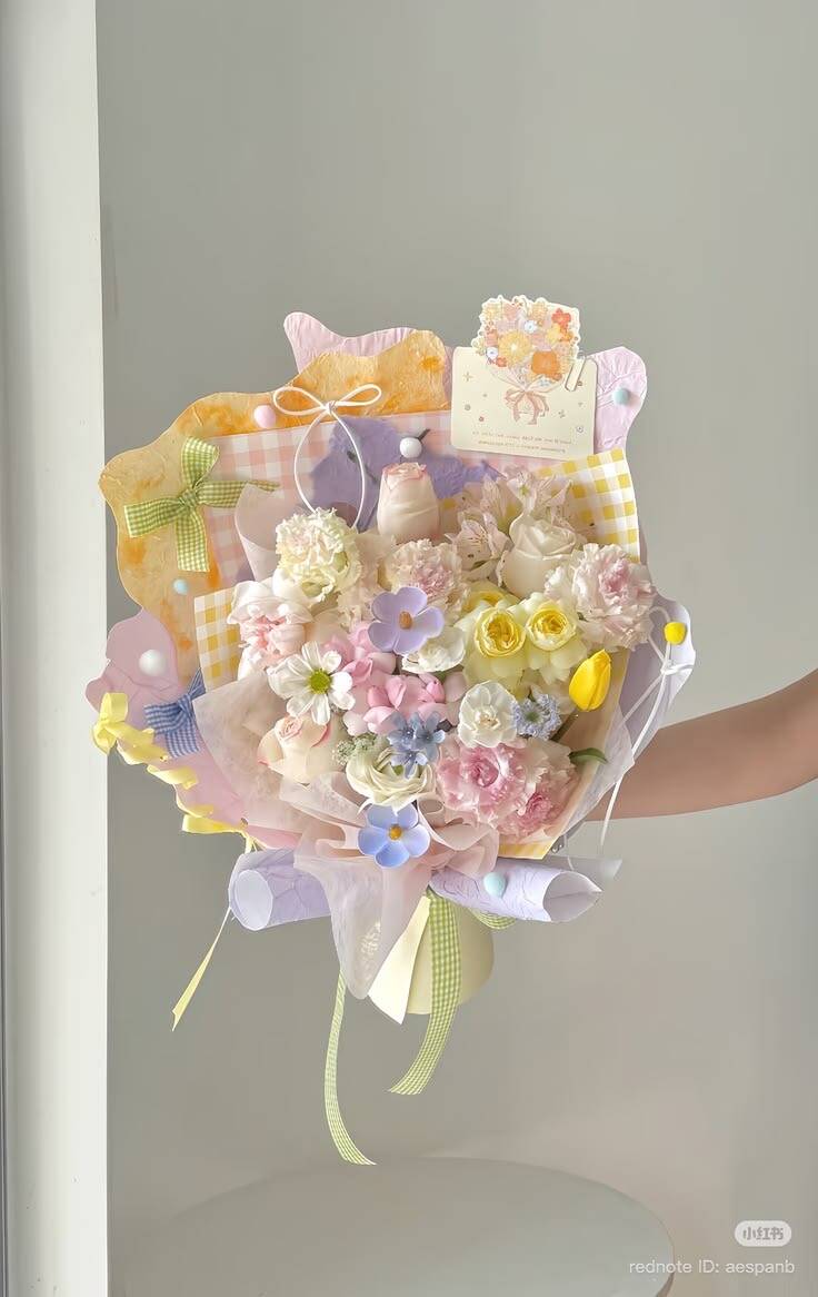 Bó Hoa Lụa Handmade Scrapbook
