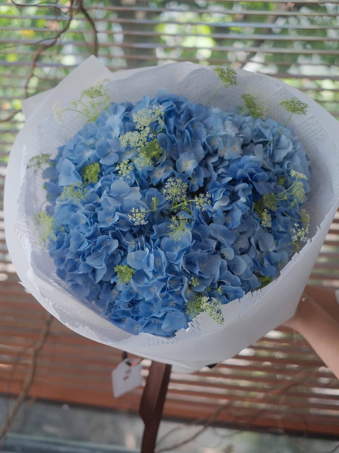 Bó Hoa Tú Cầu Xanh Hoa Ren