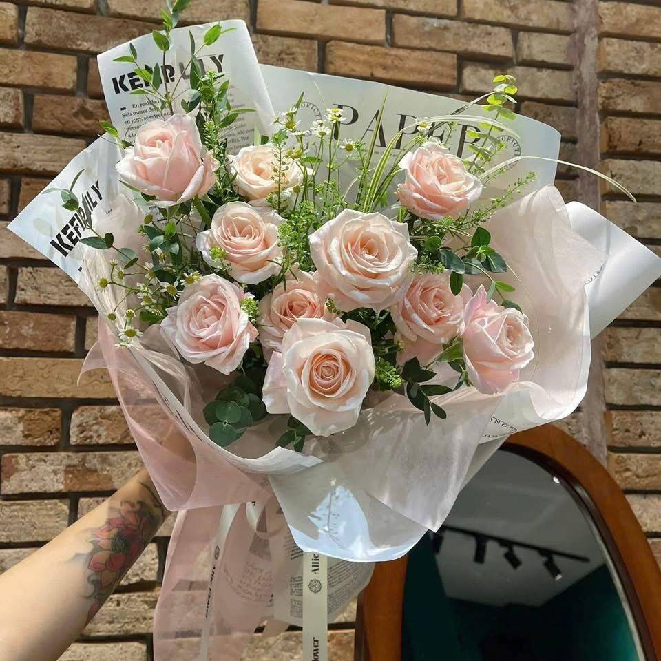 Bó Hồng Phấn Cúc Tana Dịu Dàng